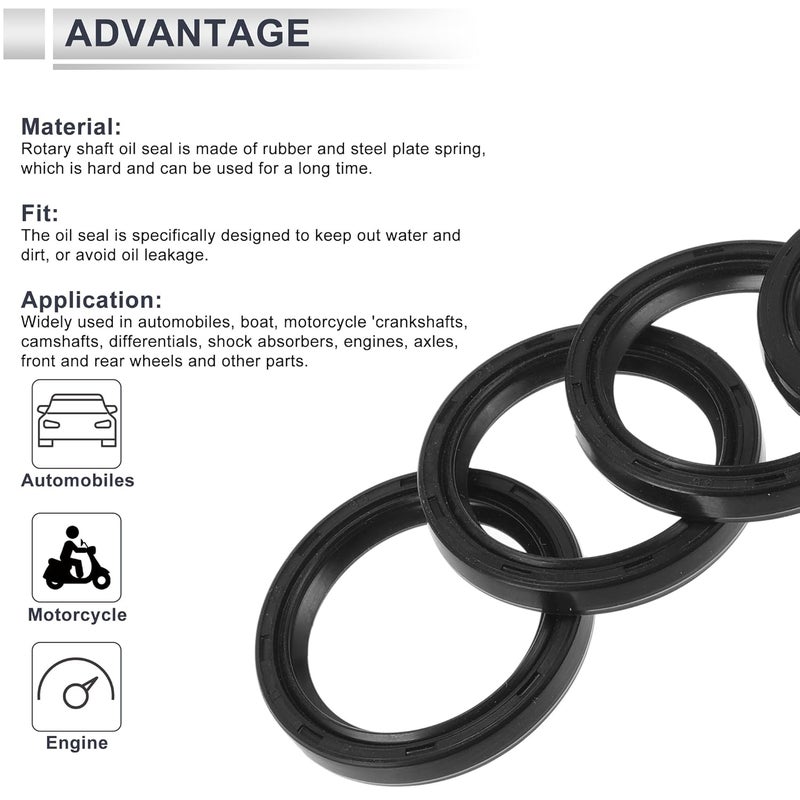 RATCHROLL Oil Seal TC Seal Ring Rotary Shaft Seal 28x35x5mm High Pressure Nitrile Rubber 5 Pcs - Image 4